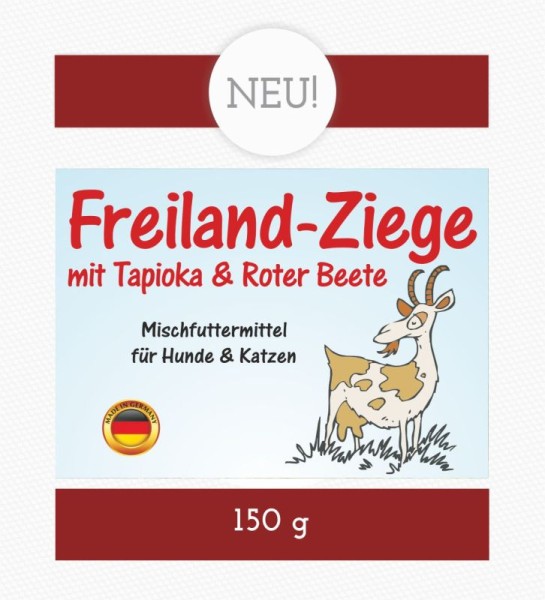 Ziege mit Tapioka & Roter Beete 150g Beutel